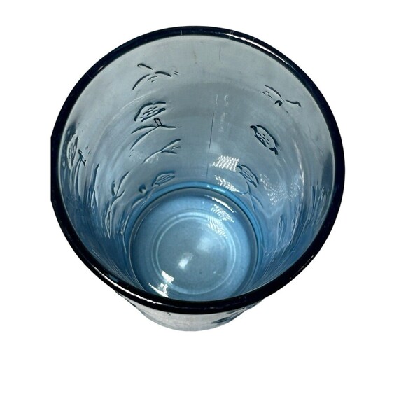 Set of (2) Anchor Hocking SAVANNAH Blue 18 oz Iced Tea Cooler Glasses 5 7/8" - Picture 11 of 16